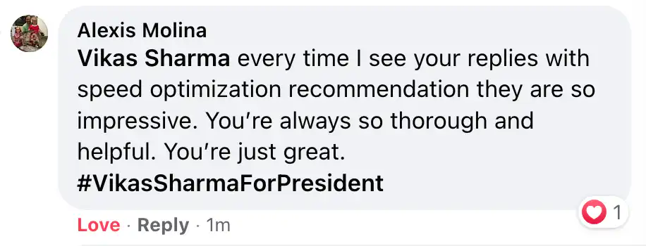 feedback from alexis