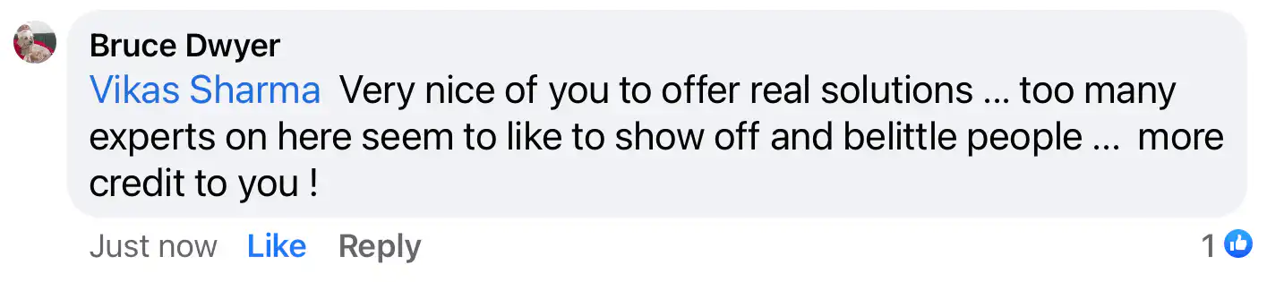 feed back from bruce