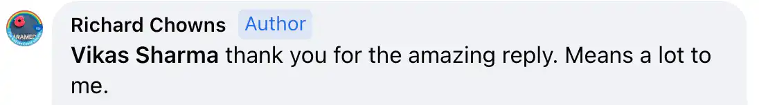 feed back from richard